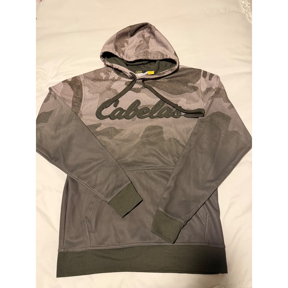 Cabelas Mens Camo Hoodie Pullover Sweatshirt Size S